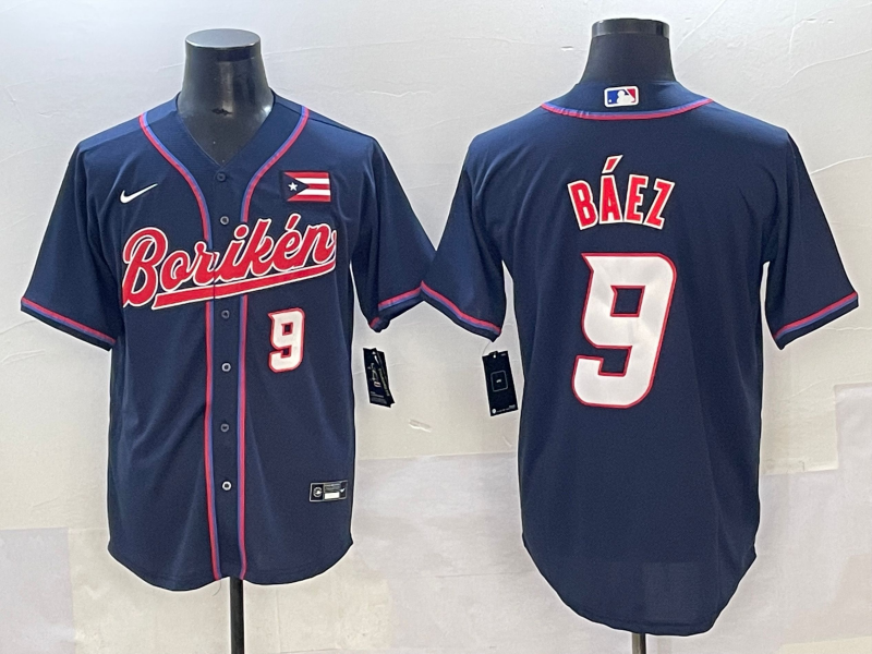 Men Houston Astros #9 Baez blue MLB Nike 2025 jersey style  5->more jerseys->MLB Jersey